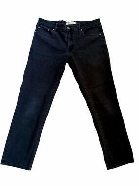 Stitches & Rivets Black Cotton Straight Leg Jeans Size 36x32